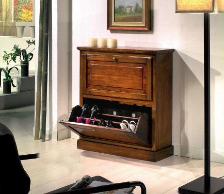 Shoe cabinet 2 compartment Chest of drawers Real wood Furniture Furniture Wardrobe Shoe Shelf Shelves new