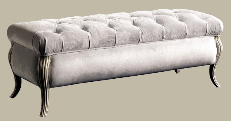 Chesterfield Design Stool Oval Pouf Footstool Furniture Upholstered Stool Stool