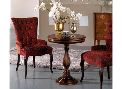 Living room Leaning Chairs Luxury Armchair Chair Wood Brown Italian Furniture Upholstery