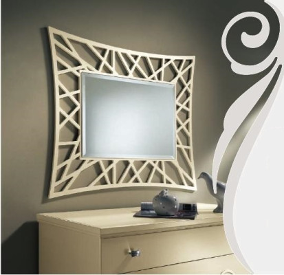 Mirror Hanging Mirror Wood Modern Wall mirror Furniture Mirror Design 90x90 new