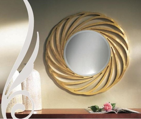 Round Mirror Hanging Mirror Wood Modern Wall mirror Furniture Mirror Design 90x90