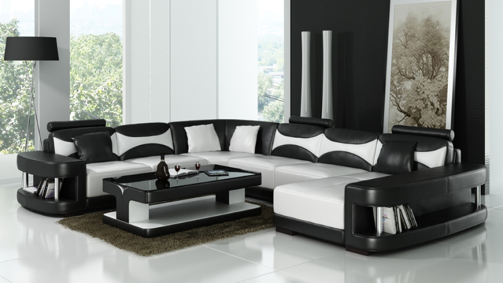 Luxury Corner sofa Sofa Upholstery Couch Living landscape U-shape - Leather sofas