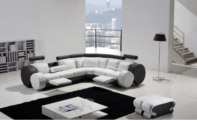 Corner sofa Sofa Leather Couch - Designer Couch Set Seat Upholstery Living landscape