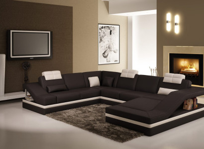 Designer Couch U-shape Corner sofa Upholstery Couch Leather Sets Living landscape new
