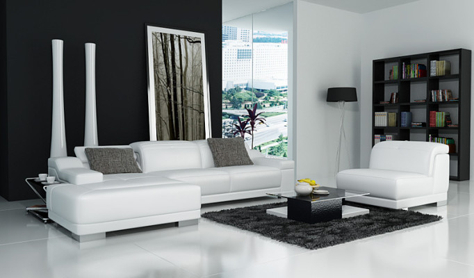 Modern Sofa Corner suite L-shape Upholstery Seat Corner Couch + Armchair Corner sofa