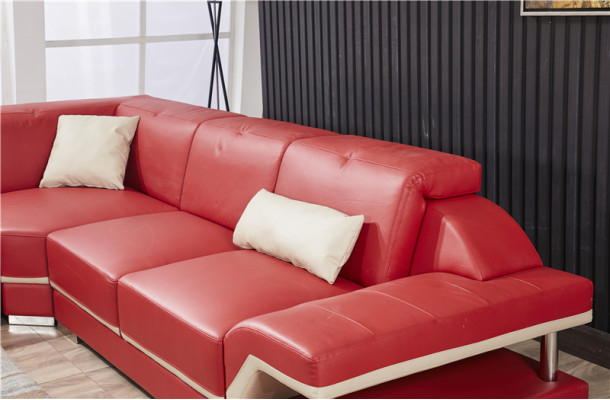 L-shape Leather Living landscape Couch Upholstery Seat Corner sofa Sofa Living room