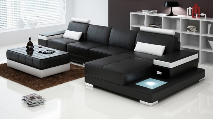 Couch Corner sofa Furniture Leather Living landscape Suite Design Modern Sofa