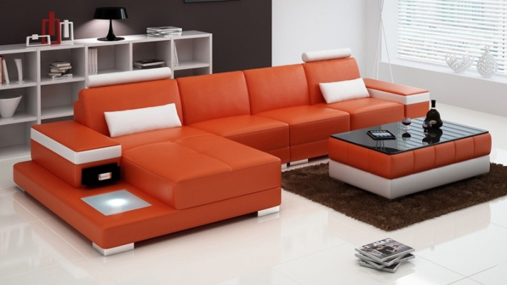 Couch Corner sofa Furniture Leather Living landscape Suite Design Modern Sofa