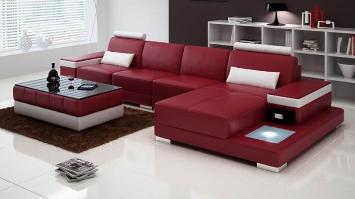 Couch Corner sofa Furniture Leather Living landscape Suite Design Modern Sofa