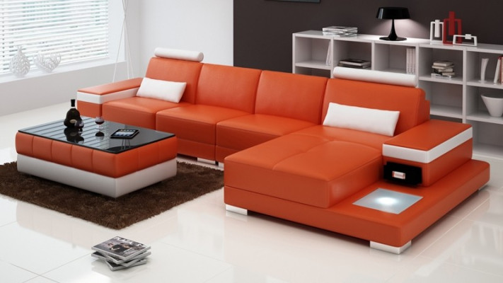 Couch Corner sofa Furniture Leather Living landscape Suite Design Modern Sofa