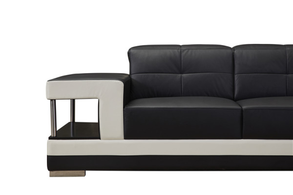 Leather sofa L-shape Couch Living landscape Corner sofa Suite Design Sofa