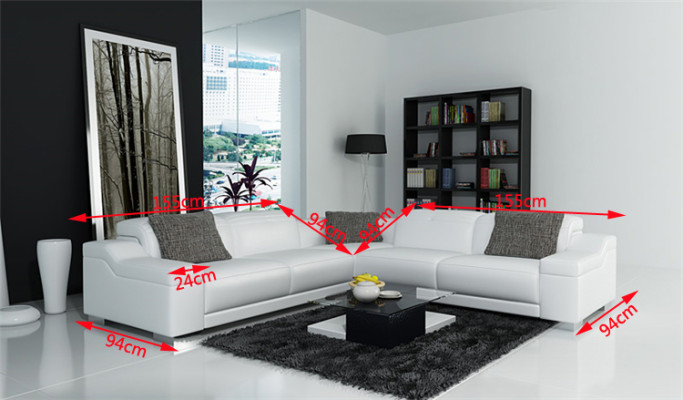 Corner sofa Sofa Couch Upholstery Living landscape Leather Corner Decorative Sofas Suite
