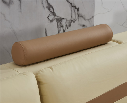 Leather sofa L-shape Couch Living landscape Corner sofa Suite Design Modern Sofa Beige