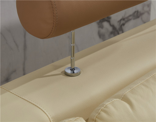Leather sofa L-shape Couch Living landscape Corner sofa Suite Design Modern Sofa Beige