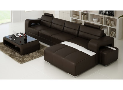 Couch Upholstery Suite Living landscape Design Corner sofa Leather new L-shape