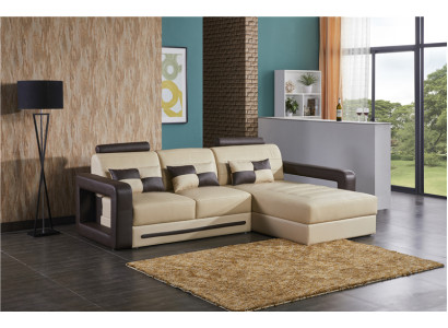 Corner sofa L-shape Sofa Couch Upholstery Suite Living landscape Leather sofa