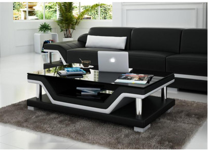 Padded Tables Black Coffee Table Glass Table Sofa Side Modern