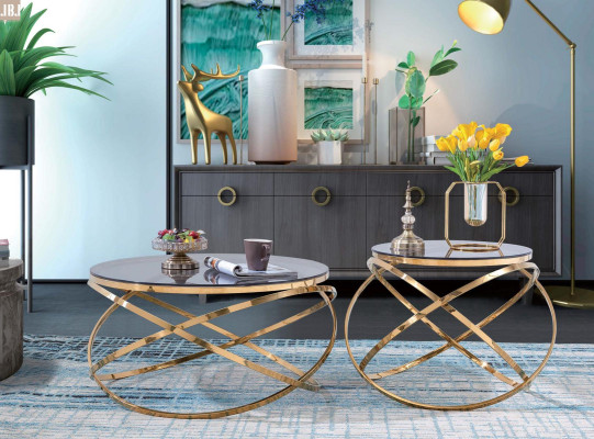 Coucht Table Round Tables Round Sofa Metal Glass Side Designer