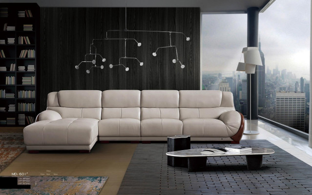 Corner Sofa Leather Upholstery Seat Corner Couch Suite Living Room Landscape