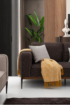Sofa set 221 Seater Sofa Suite Beige Sofas Armchair Modern Set