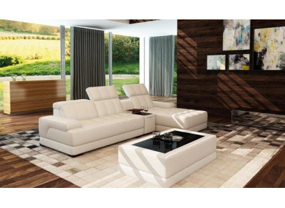 Leather sofa Corner sofa Sofa Couch Upholstery Corner Suite L-shape XXL Big Sofas