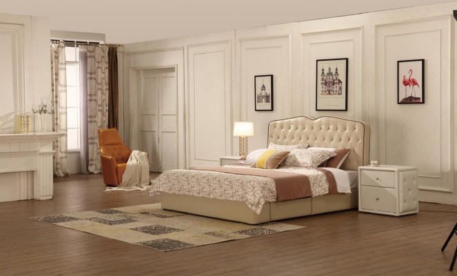 Modern Design Hotel Beds Bed XXL Luxury Double Leather Chesterfield