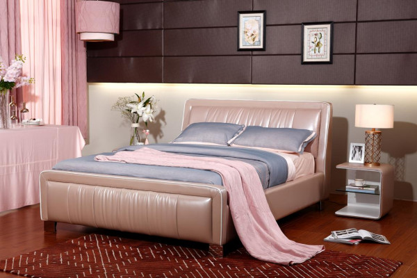 Designer Double bed Bed Beds Bedroom Leather Hotel Luxury Upholstery