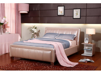 Designer Double bed Bed Beds Bedroom Leather Hotel Luxury Upholstery