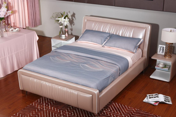 Designer Double bed Bed Beds Bedroom Leather Hotel Luxury Upholstery