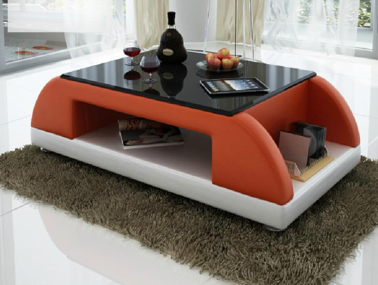 Modern Couch Upholstery Leather Table Living room Side Glass Tables Coffee