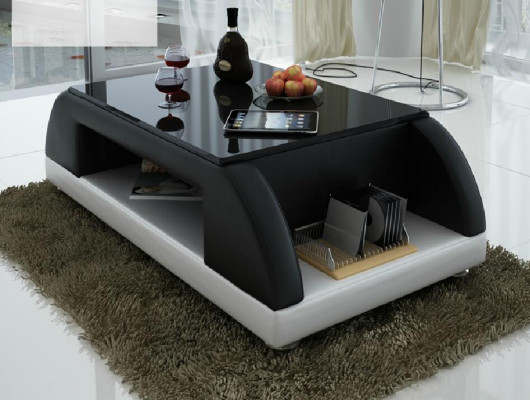 Modern Couch Upholstery Leather Table Living room Side Glass Tables Coffee