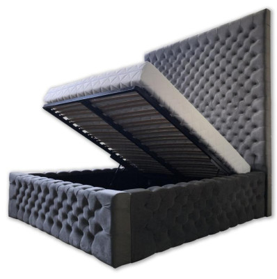Designer Modern Chesterfield Bed in modern luxury style with high headboard