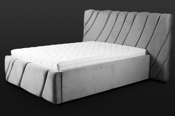 Gray Bed Velvet Beds Double bed 140x200 Design Beds Hotel Furnishings