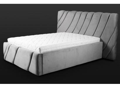 Gray Bed Velvet Beds Double bed 140x200 Design Beds Hotel Furnishings