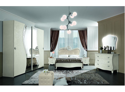 Design Bedroom Complete Set Bedside table Wardrobe Baroque Rococo 6-piece.