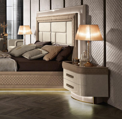 Design Furniture Modern Luxury Beds new Bed 2x Bedside table 3 pcs. Bedroom set