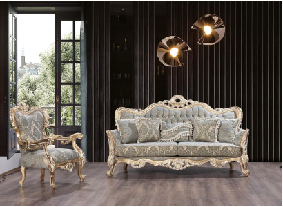 Sofa set Classic Luxury Sofas Armchair Living room set 3+1 Seat Chesterfield