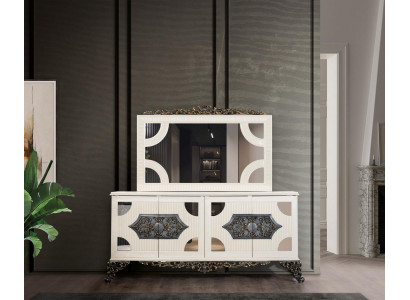 Chests of drawers Wardrobe with Mirror Noble Chest of drawers Buffet Baroque Rococo Wood Sideboard