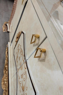 Sideboard with Mirror Suite Ess Baroque Chests of drawers Wood Chest of drawers Wood Wardrobe new