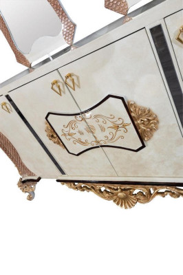 Sideboard with Mirror Suite Ess Baroque Chests of drawers Wood Chest of drawers Wood Wardrobe new