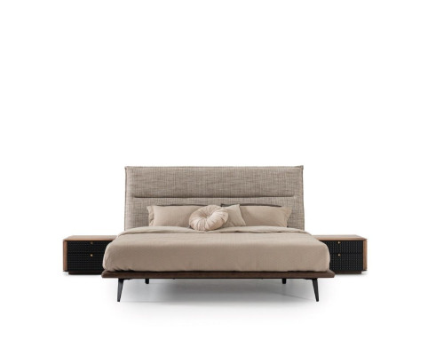 Italian Bedroom Bed 2x Bedside table 3pcs. Luxury style modern