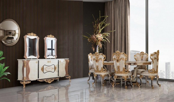 Classic r Luxury Table Wood Tables Baroque Rococo Antique Style Dining Living Room new
