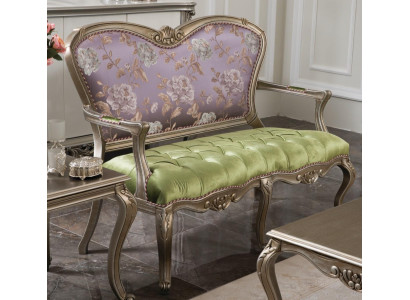 Baroque Rococo Stool Sofa Colorful Benches Couch Classic Furniture Chesterfield