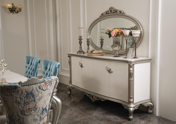 Luxury Chest of drawers Mirror Group Wood Console Sideboard Drawers Consoles