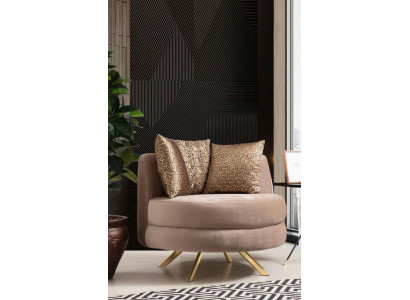 Armchair Luxury Design Furniture Classic s Style Design Textile Living room Lounge new