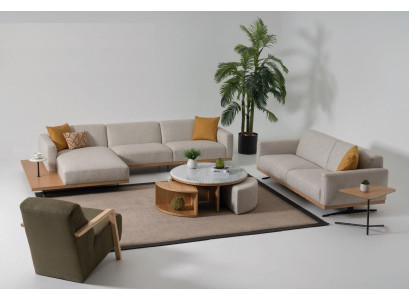 Corner sofa L-shape Sofa Armchair Coffee table Side table Upholstery