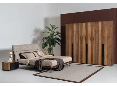 Modern Italian style bedroom furniture - 4-piece set in gray