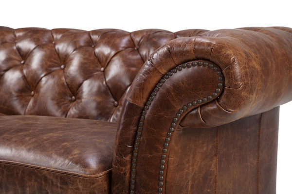Chesterfield 100% Genuine Leather Sofa Sofa Couch Upholstery Classic Couches
