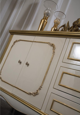 Italian Furniture Chest of drawers Gold Baroque Rococo Sideboard Chests of drawers Wood