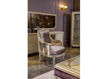 Armchair Art Deco Relax Fabric Lounge Textile Seater Luxury Seat Polyester